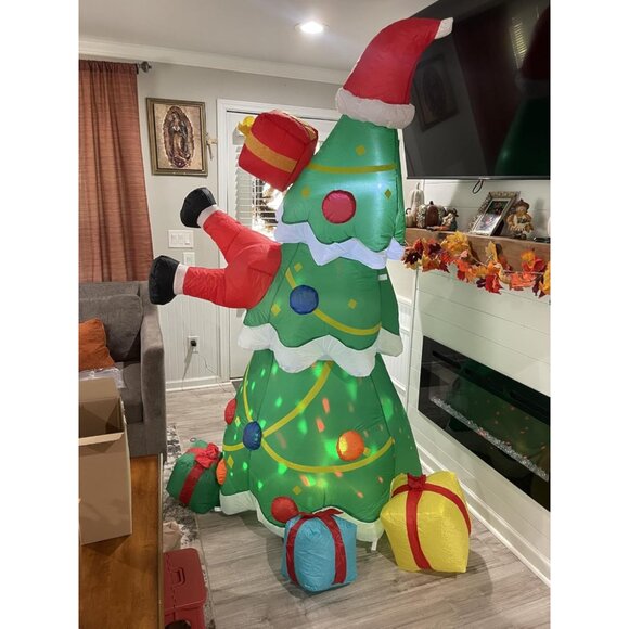 🆕7FT Inflatable Christmas Tree with Built-in LEDs Lights Outdoor Decorations - Picture 2 of 11